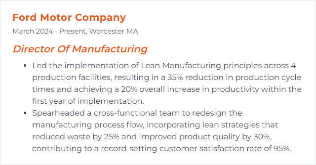 How to Display Lean Manufacturing Skills on Your Resume