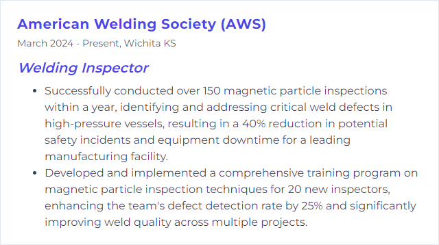 How to Display Magnetic Particle Inspection Skills on Your Resume