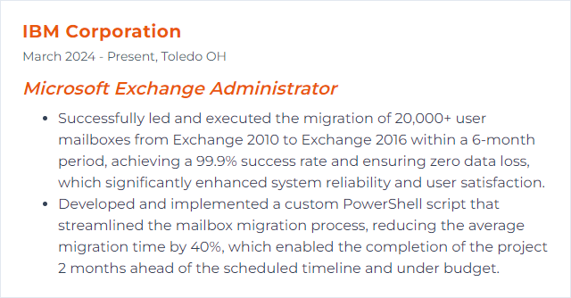 How to Display Mailbox Migration Skills on Your Resume