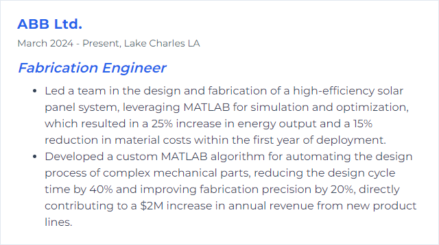 How to Display MATLAB Skills on Your Resume