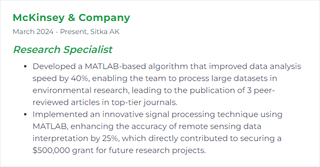 How to Display MATLAB Skills on Your Resume