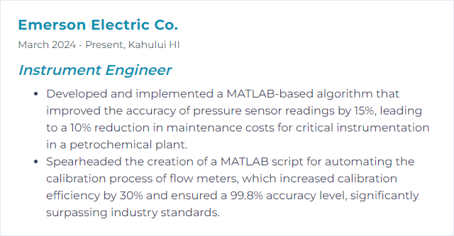 How to Display MATLAB Skills on Your Resume