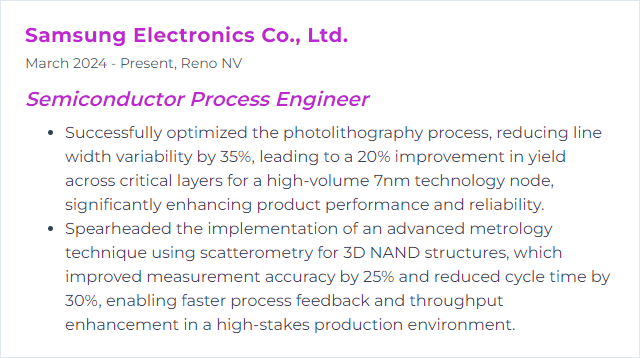 How to Display Metrology Skills on Your Resume