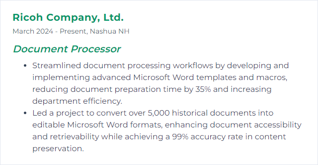 How to Display Microsoft Word Skills on Your Resume