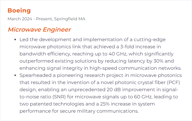 How to Display Microwave Photonics Skills on Your Resume