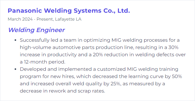 How to Display MIG Welding Skills on Your Resume