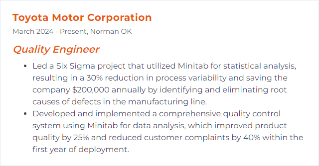 How to Display Minitab Skills on Your Resume