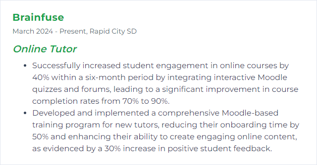 How to Display Moodle expertise Skills on Your Resume