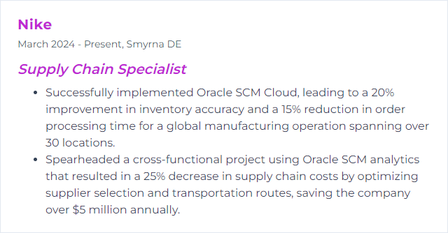 How to Display Oracle SCM Skills on Your Resume