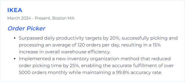 How to Display Order Fulfillment Skills on Your Resume