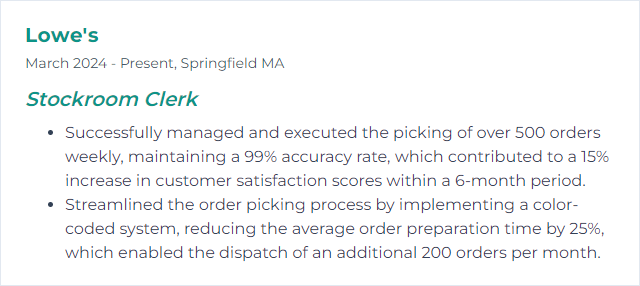 How to Display Order Picking Skills on Your Resume
