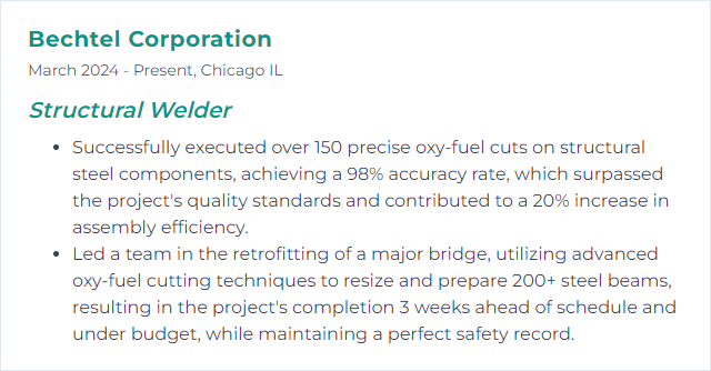 How to Display Oxy-Fuel Cutting Skills on Your Resume