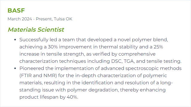 How to Display Polymer Characterization Skills on Your Resume