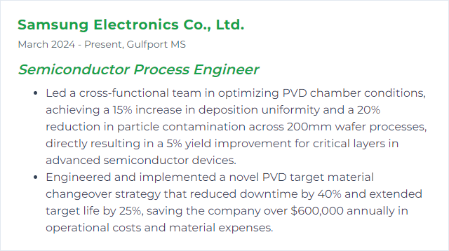 How to Display PVD (Physical Vapor Deposition) Skills on Your Resume