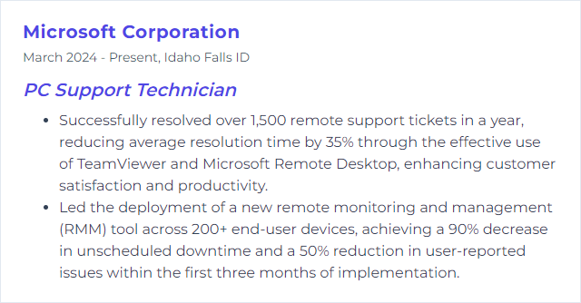 How to Display Remote Support Tools Skills on Your Resume