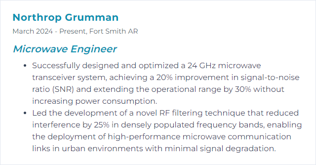 How to Display RF Design Skills on Your Resume