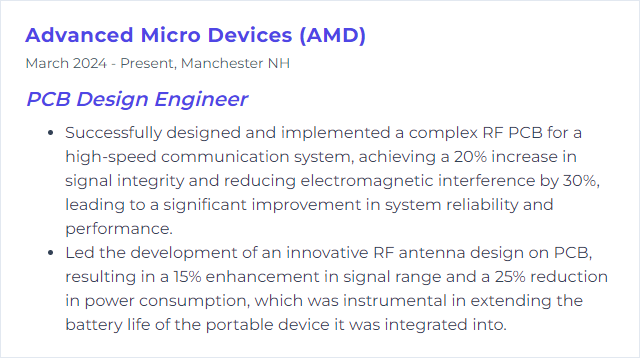 How to Display RF Design Skills on Your Resume