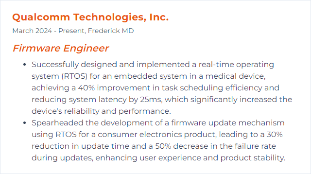 How to Display RTOS Skills on Your Resume