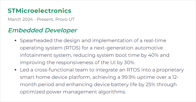 How to Display RTOS Skills on Your Resume