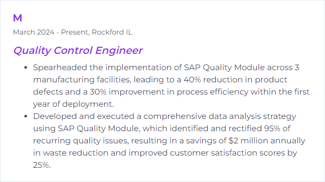 How to Display SAP Quality Module Skills on Your Resume