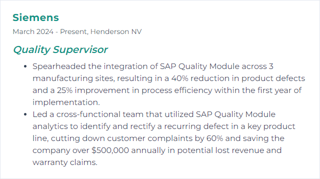 How to Display SAP Quality Module Skills on Your Resume