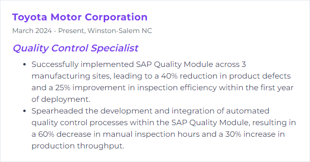 How to Display SAP Quality Module Skills on Your Resume