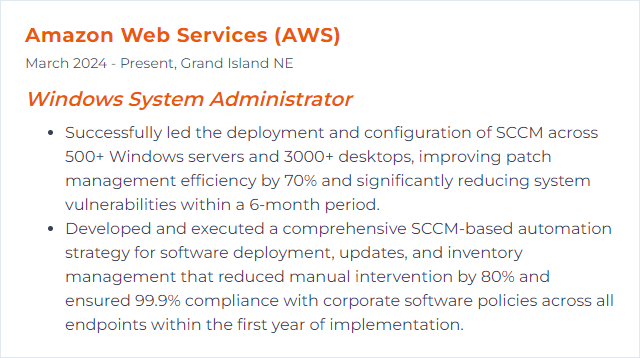 How to Display SCCM (System Center Configuration Manager) Skills on Your Resume