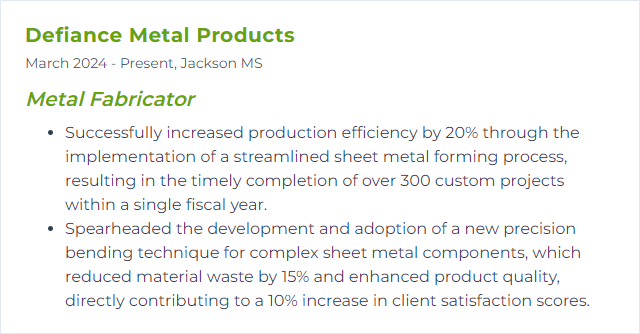 How to Display Sheet Metal Forming Skills on Your Resume