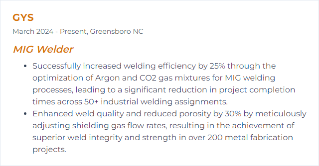 How to Display Shielding Gases Skills on Your Resume