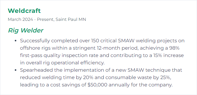 How to Display SMAW (Shielded Metal Arc Welding) Skills on Your Resume