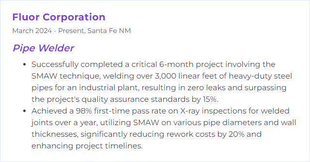 How to Display SMAW (Shielded Metal Arc Welding) Skills on Your Resume