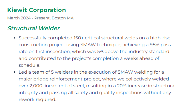 How to Display SMAW Technique Skills on Your Resume