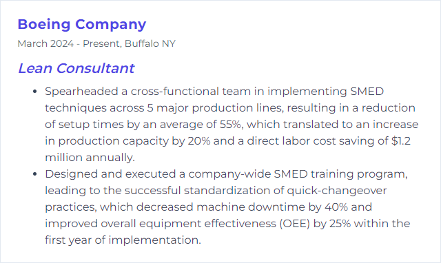 How to Display SMED (Single-Minute Exchange of Die) Skills on Your Resume