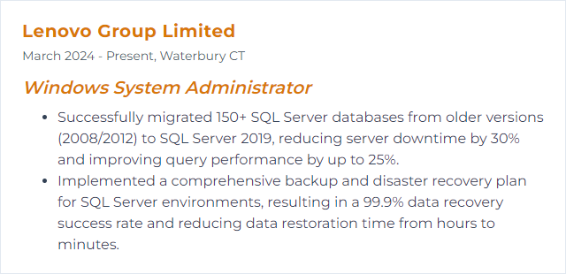How to Display SQL Server Skills on Your Resume