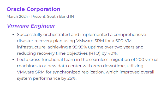 How to Display SRM (Site Recovery Manager) Skills on Your Resume