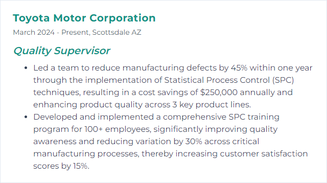 How to Display Statistical Process Control (SPC) Skills on Your Resume
