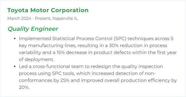 How to Display Statistical Process Control (SPC) Skills on Your Resume