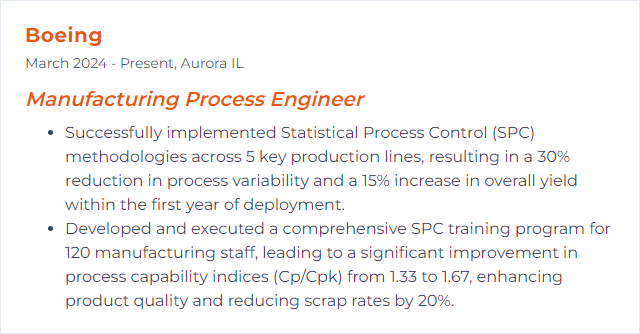 How to Display Statistical Process Control (SPC) Skills on Your Resume