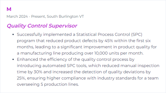 How to Display Statistical Process Control (SPC) Skills on Your Resume