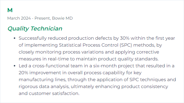 How to Display Statistical Process Control (SPC) Skills on Your Resume