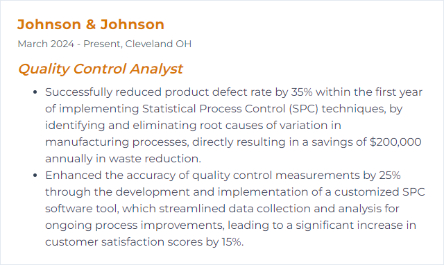How to Display Statistical Process Control (SPC) Skills on Your Resume