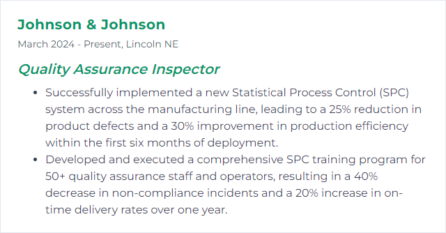 How to Display Statistical Process Control (SPC) Skills on Your Resume