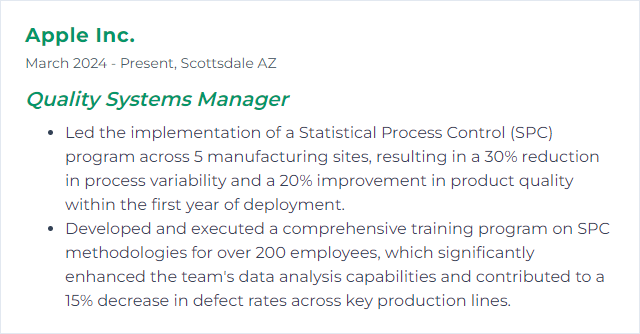 How to Display Statistical Process Control (SPC) Skills on Your Resume