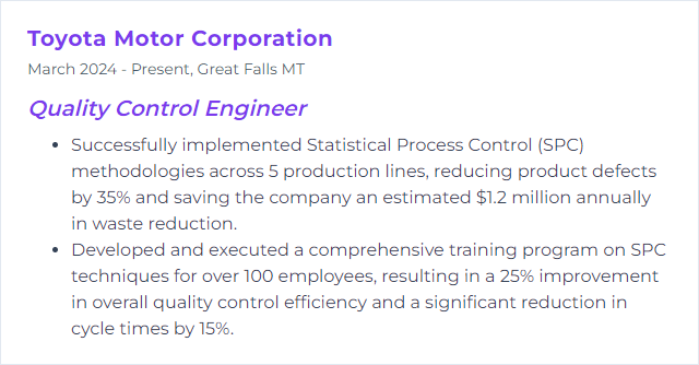 How to Display Statistical Process Control (SPC) Skills on Your Resume