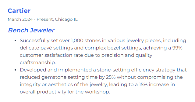 How to Display Stone Setting Skills on Your Resume