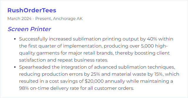 How to Display Sublimation Printing Skills on Your Resume