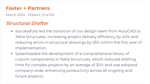 How to Display Tekla Structures Skills on Your Resume