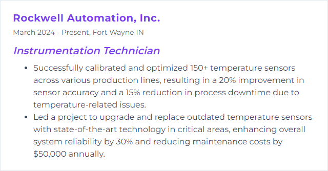 How to Display Temperature Sensors Skills on Your Resume