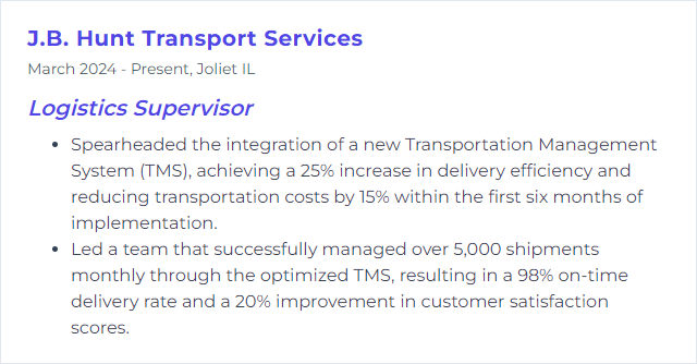 How to Display TMS (Transportation Management System) Skills on Your Resume