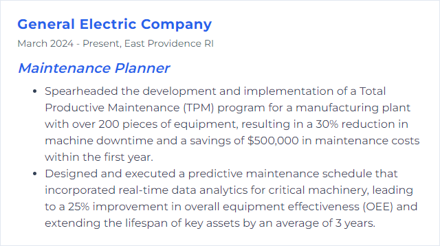 How to Display TPM (Total Productive Maintenance) Skills on Your Resume